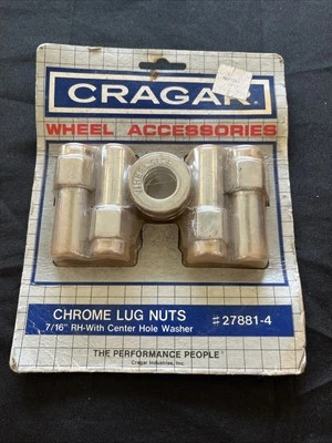 CRAGAR Wheel Accessories 27881-4 Chrome Lug Nuts 7/16" RH With Center Hole Wash - Image 1 of 2