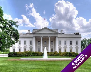 WHITE HOUSE UNITED STATES PRESIDENT RESIDENCE PHOTOGRAPH PRINT ON REAL CANVAS - Picture 1 of 47