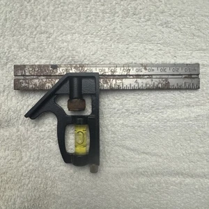 Vintage 6” Machinist's Combination Square with Level - Picture 1 of 10