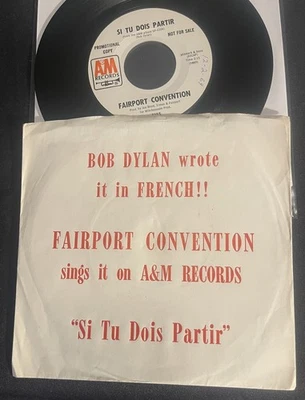 promo FAIRPORT CONVENTION Si Tu Dois Partir (Bob Dylan)/ Genesis Hall AM 1155 NM - Image 1 of 4