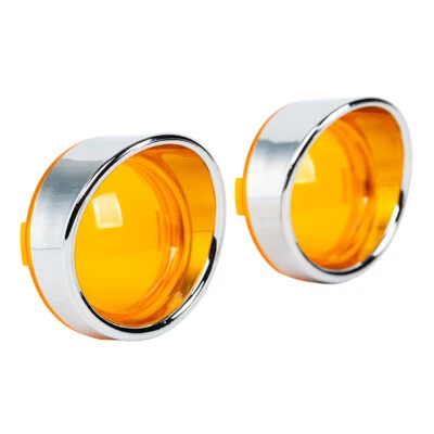 Luz de seta âmbar Len capa molduras viseira para Harley Sportster Softail Dyna - Imagem 1 de 4