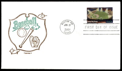 2001 Fenway Park FDC Baseball's Legendary Playing Fields Artopages Cachet - Image 1 of 4