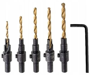 Holzbohrer Versenkbohrer Senkbohrer Set 6-tlg. Versenker Senker Bohrer Confirmat - Bild 1 von 1