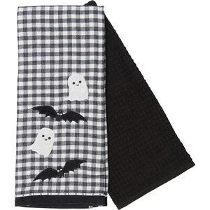 Neu The Farmhouse Rachel Ashwell 2er Set Halloween Geister & Fledermäuse Küchentücher - Bild 1 von 3