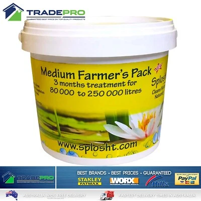 Splosht PRO Natural Water Cleaner 250000L Algae Clear Aquarium Farmers Dam Pack - Image 1 of 4
