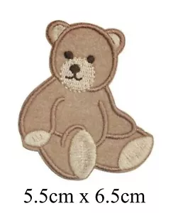 Teddy Bear Light Brown Iron-On Motif Patch Baby Child or Adult - Picture 1 of 2