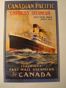 EMPRESS OF IRELAND CANADIAN PACIFIC CRUISE LINE SHIP POSTCARD EMP3 - Photo 1 sur 2