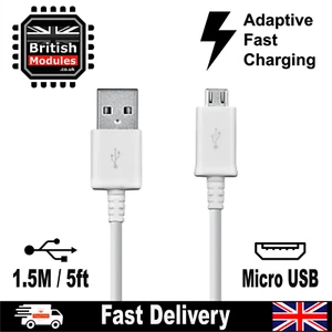 SAMSUNG GALAXY S7 / S6 EDGE FAST QUICK CHARGER & MICRO USB CABLE 1.5M - Picture 1 of 3