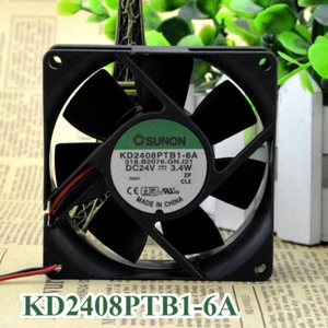 SUNON KD2408PTB1-6A DC 24V 3.4W 2-wire 80x80x25mm Case Cooling Fan Fast Delivery - Picture 1 of 5