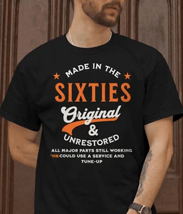 Birthday T-Shirt Made In The sixties T-Shirt 60th 70th 60's Decade T-Shirt Gift - Picture 1 of 8
