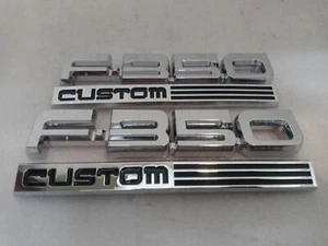 1987 88 89 90 91 FORD F-350 CUSTOM FENDER EMBLEM OEM - Picture 1 of 2