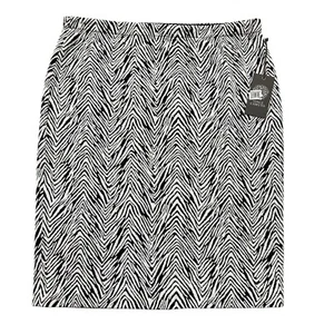 Vince Camuto Damen schwarz & weiß Zebra Jacquard Bleistiftrock Medium Neu mit Etikett - Bild 1 von 9