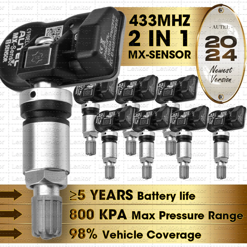 Autel MX-Sensor 315MHz&433MHz Programmable TPMS Universal Tire Pressure Sensor
