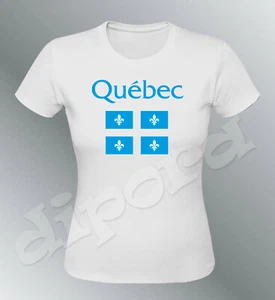 SUPER PROMO -50% Tee shirt femme Drapeau Québec taille L - Imagen 1 de 1