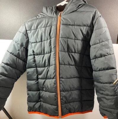 Chaqueta Crazy 8 Puff Niños M7-8 Gris Exterior Naranja Forro Foto 1 de 4