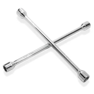 Universal 4 Way Lug Wrench 14 In., Automotive Tools, Chrome Steel - Picture 1 of 24