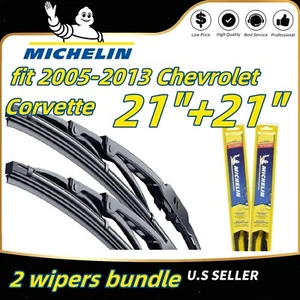 Wipers 2-Pack Premium Wiper Blades fit 2005-2013 Chevrolet Corvette 19210x2 - Picture 1 of 11