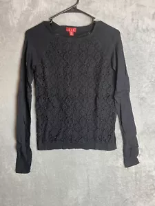 Elle Womens XS Black Long Sleeve Shirt - Picture 1 of 5