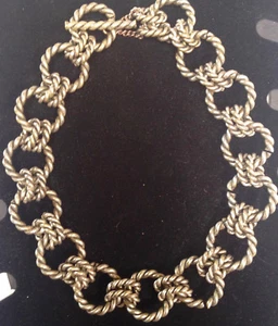Coin Silver Roped Link Choker - Picture 1 of 4