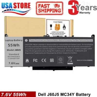COOLGO J60J5 battery For Dell Latitude E7270 E7470 R1V85 MC34Y 242WD PDNM2 451-BBSX PC