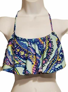 Cremieux Womens Swimsuit Top ~Underwater Garden Macrame Hanky Size S MSRP $60 - Picture 1 of 6