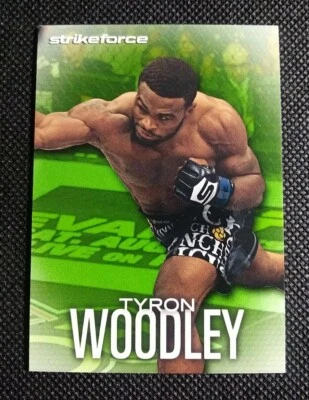 Tarjeta de novato 2012 Topps UFC Knockout Tyron Woodley debut Green Strikeforce #/88 Foto 1 de 4