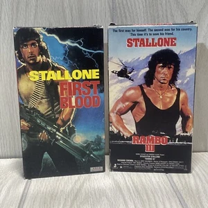 Rambo VHS Parts 1 and 3. First Blood and Rambo III - Picture 1 of 3