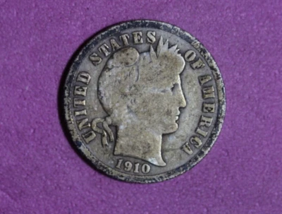 1910- Barber Dime #P21212 - Image 1 of 2