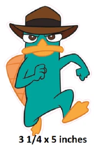 Calcomanía Perry Ornitorrinco Agente P Phineas y Ferb pegatina de pared palo peeling decoración artística - Imagen 1 de 1