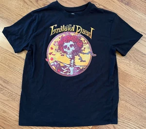 Grateful Dead Youth Medium (8) Black Shirt Bertha Skull & Roses GDP - Picture 1 of 5
