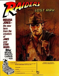 Indiana Jones Raiders of the Lost Ark Sammelkarten Händler Verkauf Blatt Topps 1981 - Bild 1 von 1