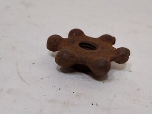 Antique Vintage Rusted Water Faucet Valve Knobs or Handle Round Center