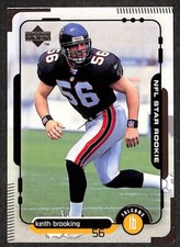 Keith Brooking 1998 Upper Deck Star Rookie Card 10 Atlanta Falcons Georgia Tech