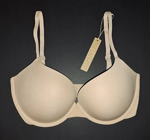 💕NUEVA CON ETIQUETAS SKIMS Se adapta a todos Push Up Pushup Camiseta acolchada Demi Sujetador Desnudo ARCILLA 32DD - Imagen 1 de 8