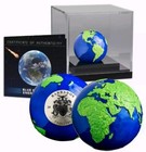 2022 Blue Marble Planet Earth 3D 3oz .999 SOLID SILVER Coin LIMITED MINTAGE 