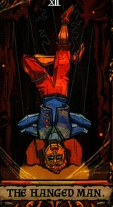 Carta del Tarot The Hanged Man, Major Arcana Macro Terror - Imagen 1 de 2