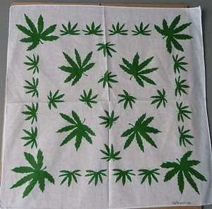 1x Bandana 'Cáñamo' 100% Algodón (55cm x 55cm) Nueva Con Etiquetas - Imagen 1 de 10