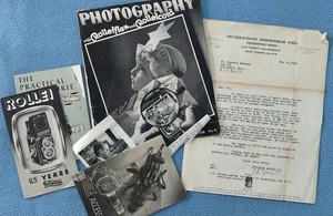 Lotto manuali brochure fotocamera Rolleiflex Rolleicord vintage e riviste 1936 - Foto 1 di 14
