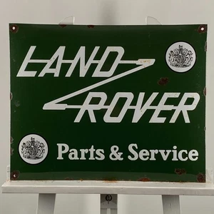 Land Rover Enamel Sign - 50x40cm (19.7x15.7") - Vintage Porcelain Garage Signage - Picture 1 of 20