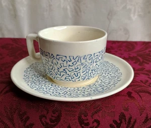 Vintage MASON'S HOTEL WARE Blue & White Demitasse Cup & Saucer Set - Picture 1 of 5