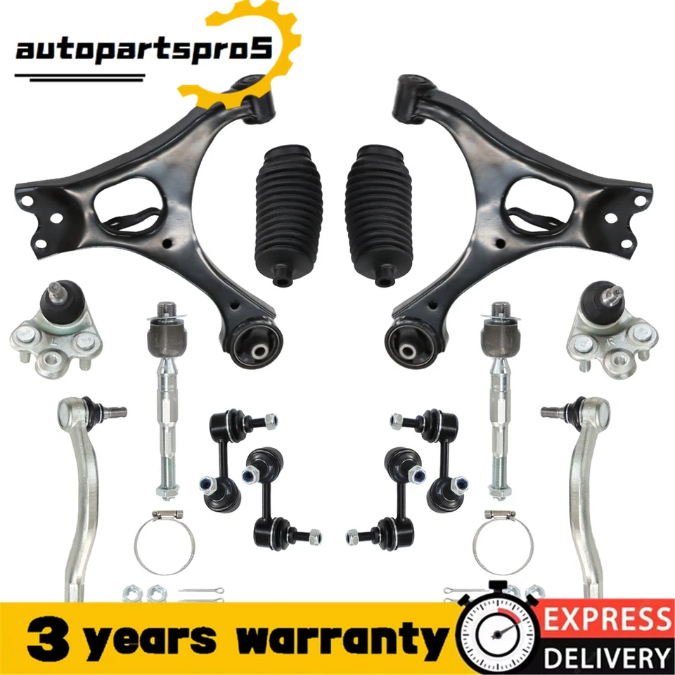 For Honda Civic 2006-2011 14pcs Lower Control Arms w Ball Joint Sway Bar Tie Rod - Image 1 of 4