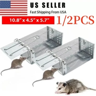 2 PIEZAS Jaula Trampa Viva Humana para Ardilla Ardilla Rata Ratones Roedor Cazador de Animales Foto 1 de 4