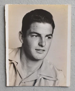 Handsome Young Man Football Player Gay Interest 1940s Snapshot Photo 1944 - Picture 1 of 3