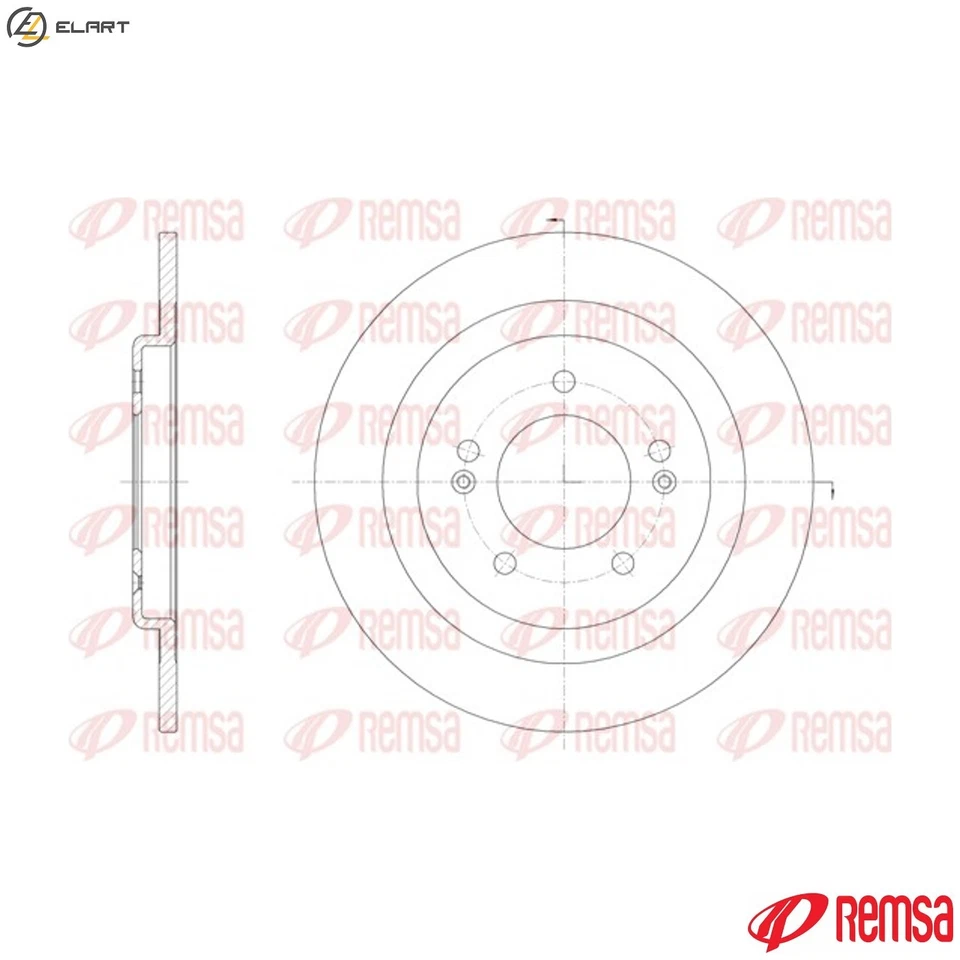 2x BRAKE DISC 61438.00 FOR HYUNDAI D4FD 1.7L G4FD 1.6L G4NC 2.0L 4cyl i40 - Image 1 of 4