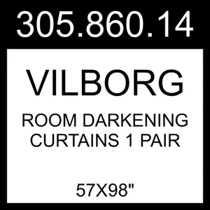 IKEA VILBORG Room Darkening Curtains 1 Pair 305.860.14 - Picture 1 of 1