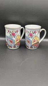 Juego de 2 tazas de China de colección Tobacco Leaf Genus Nicotinia de Mann - Imagen 1 de 8