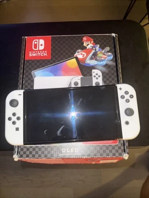 Nintendo Switch Oled White Does Not Come With Mario Code- HEGSKAASB - Image 1 of 4