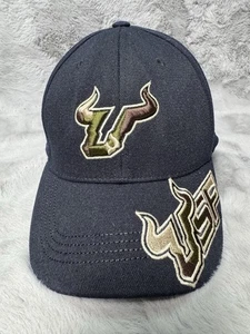 University of South Florida Bulls Hat Cap Fitted One Size Black Top of the World - Picture 1 of 9