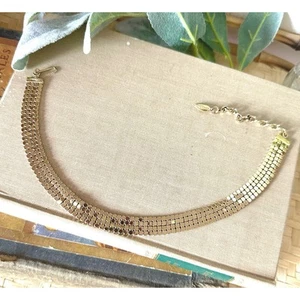 Collana girocollo oro gioielli moda donna vintage di Whiting & Davis - Foto 1 di 6