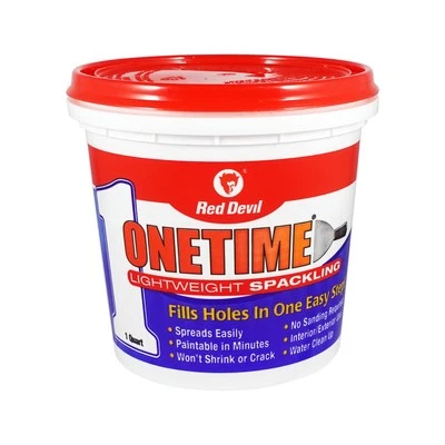 RED DEVIL 0544 ONETIME Lightweight Spackle Wall Repair, Spackling for Holes Drywall, 1 ...